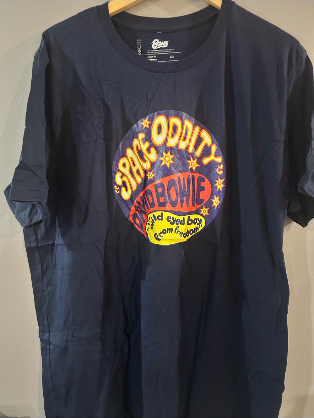 David Bowie Space Oddity Graphic Tee - Navy